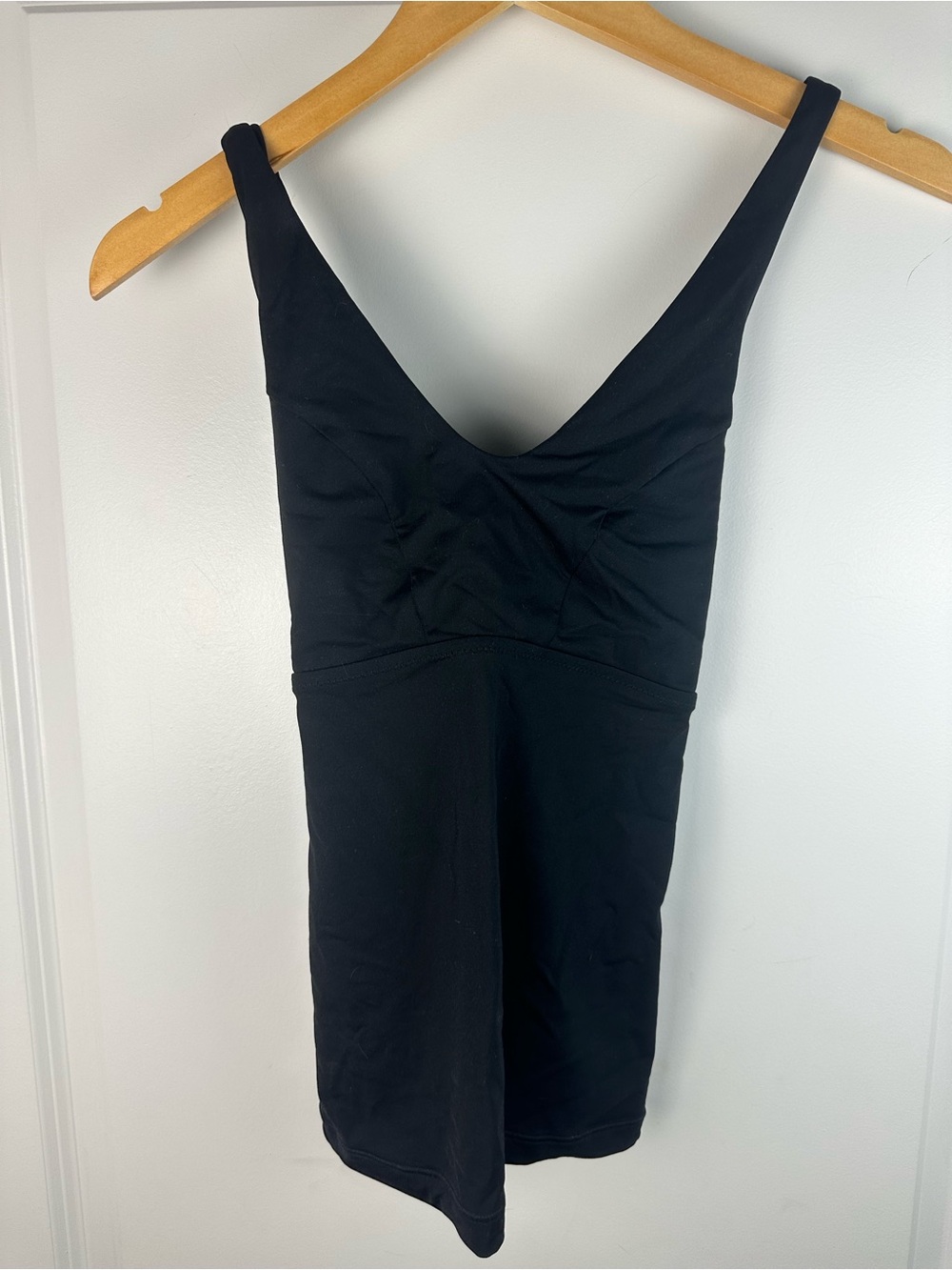 Athleta Black V-Neck Swim Tankini with Wide Straps - Picture 4 of 8